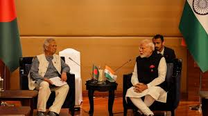 Dr Muhammad Yunus -Narendra Modi bilateral meeting begins