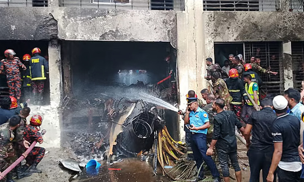 Death toll rises to 19 in BAF plane crash at Uttara school